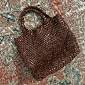 Woven Tote Bucket Bag